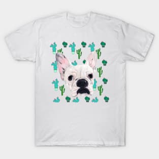 Frenchie pug and cactus T-Shirt